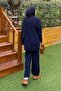 Plush Pocket Knitwear Set Navy Blue - 4