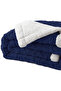 Jacquard Sherpa Blanket Super King 220x240cm Reversible Warm Blanket Large Throw Blanket for Winter - 3
