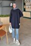 Two-Thread Arma Detailed Sweat Tunic Navy Blue