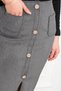 Women's Winter Anthracite Velora Signature Wool Slit Skirt Stylish Daily Comfortable 6825 - 5