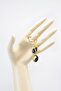 Black Glass Evil Eye Beaded Heart Yin Yang Small Keychain, Gift Bag Ornament - 5