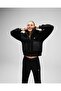 Ef525-Fleece Women's Black Fleece Coat - 5