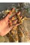 4 Pieces of Real Dried Flowers with Gold Leaf Plastic Bookmark - 2