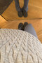 New Season Buttoned Knitwear Sweater with Braided Hair - Beige - 3
