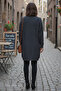 Knitted Sweater with Buttoned Sleeves R4474 Anthracite - 5