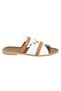 Genuine Leather White Women's Slippers - 2
