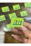 8 Pieces Hero Written Emblem Set 4X3 cm Green - 5