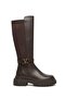 Women's Comfortable Thick-Soled Dark Brown Buckle-Style Diver Policeman Boots - 4