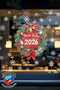 Happy New Year 2026 Double-Sided Christmas Wreath Glass Sticker New Year Ornaments - 2