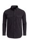 Large Size Velvet Shirt with Double Pockets (Wide Comfortable Fit)
