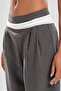 Women's Lace and Pleated Detailed Design Trousers - 6