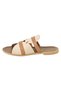Genuine Leather Beige Women's Slippers - 3