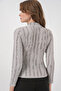 Women's Textured Stretch Knit Blouse 975 - Gray - 6