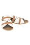 Genuine Leather White Women's Slippers - 5