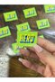 8 Pieces Hero Written Emblem Set 4X3 cm Green - 4