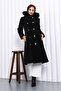 Black Hooded Quilted Long Coat - 2