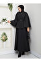 Women's Belted Brooch-Buttoned Cashmere Poncho - 3