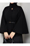 Women's Belted Brooch-Buttoned Cashmere Poncho