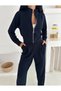 High Neck Fitted Waist Modal Women's Tracksuit Set/Women's High Neck Fitted Waist Modal Tracksuit