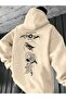 Memento Mori Gold Printed Unisex Black Oversized Hooded Hoodie