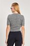 Women's short sleeve knitwear sweater - anthracite - 5