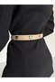 Women's Trouser Belt with Square Buckle and Heart Accessories, Coat Belt, Shirt Belt, Dress Belt - 2