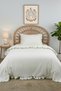 Vintage Ruffled Single Duvet Cover Set - Cotton, Cream Color, Soft and Stylish Design, Without Sheet - 6