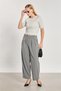 Women's Short Sleeve Knitwear Sweater - Light Gray - 4