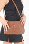 Stylish Tan Suede Crossbody Women's Shoulder Bag