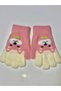 Girl's Knitted Jacquard Warm Five-Finger Gloves Cute Hug Bear Embroidered 4-8 Years Old