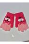 Girl's Knitted Jacquard Warm Five-Finger Gloves Cute Hug Bear Embroidered 4-8 Years Old