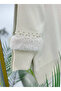 Tricot Suit with Plush and Pearl Details on the Sleeves - 2