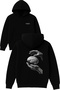 Al Beyin Design Printed Oversized Black Hooded Sweatshirt