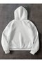 Minimal Embossed Logo Unisex Oversized Hooded Hoodie - 2