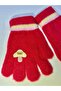 Girl's Knitted Jacquard Warm Five-Finger Gloves Cute Hug Bear Embroidered 4-8 Years Old
