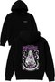 Sword Art Online Design Printed Oversized Black Hooded Sweatshirt