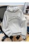 Chicago U.S.A Embossed Lettering Hooded Sweatshirt