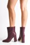 Women's Burgundy Leather Zipperless Pull-On Heeled Boots Z3T5Kbcml01 – Casual and Stylish - 4