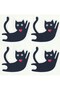 Hearted Black Cats Sticker Set Cute Black Cat Halloween Halloween Cat Kitten Nsti0301 - 2