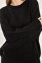 Women's Crew Neck Oversized Sweater - Black - 3