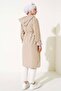Women's Mink Raincoat Trench Coat Transitional Adjustable Waist Hooded Hijab – Sports & Casual Cap - 4