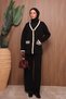 Women's Oversized Knitted V-Neck Cardigan Hijab Knitwear Set 3135