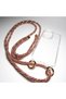 iPhone 13 Satin Cord Phone Strap Phone Case with Strap - Pink Gold - 3