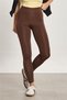 Women's high-waisted diving leggings - bitter brown - 3