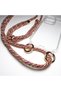 iPhone 14 Pro Max Satin Cord Phone Strap Phone Case with Strap - Pink Gold - 5