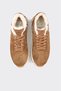 Taba Deri Kadın Bağcıklı Sneaker - 4