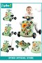 6 in 1 Multifunctional Baby Sit to Stand Walker With Activity Center Toddler Trolley & Push Stroller with Interactive Learning Table, Toy Gift for Infant Boys Girls