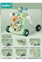 6 in 1 Multifunctional Baby Sit to Stand Walker With Activity Center Toddler Trolley & Push Stroller with Interactive Learning Table, Toy Gift for Infant Boys Girls - 4