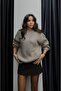 Mink Thick Knitted Crew Neck Sweater - 3