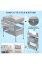 Baby Diaper Changing Table, Foldable Infant Diaper Station with Wheels, Nursery Organizer for Newbor - 4
